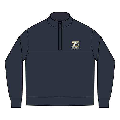 Embroidered 7Hi Quarter-Zip Pullover (Dark)