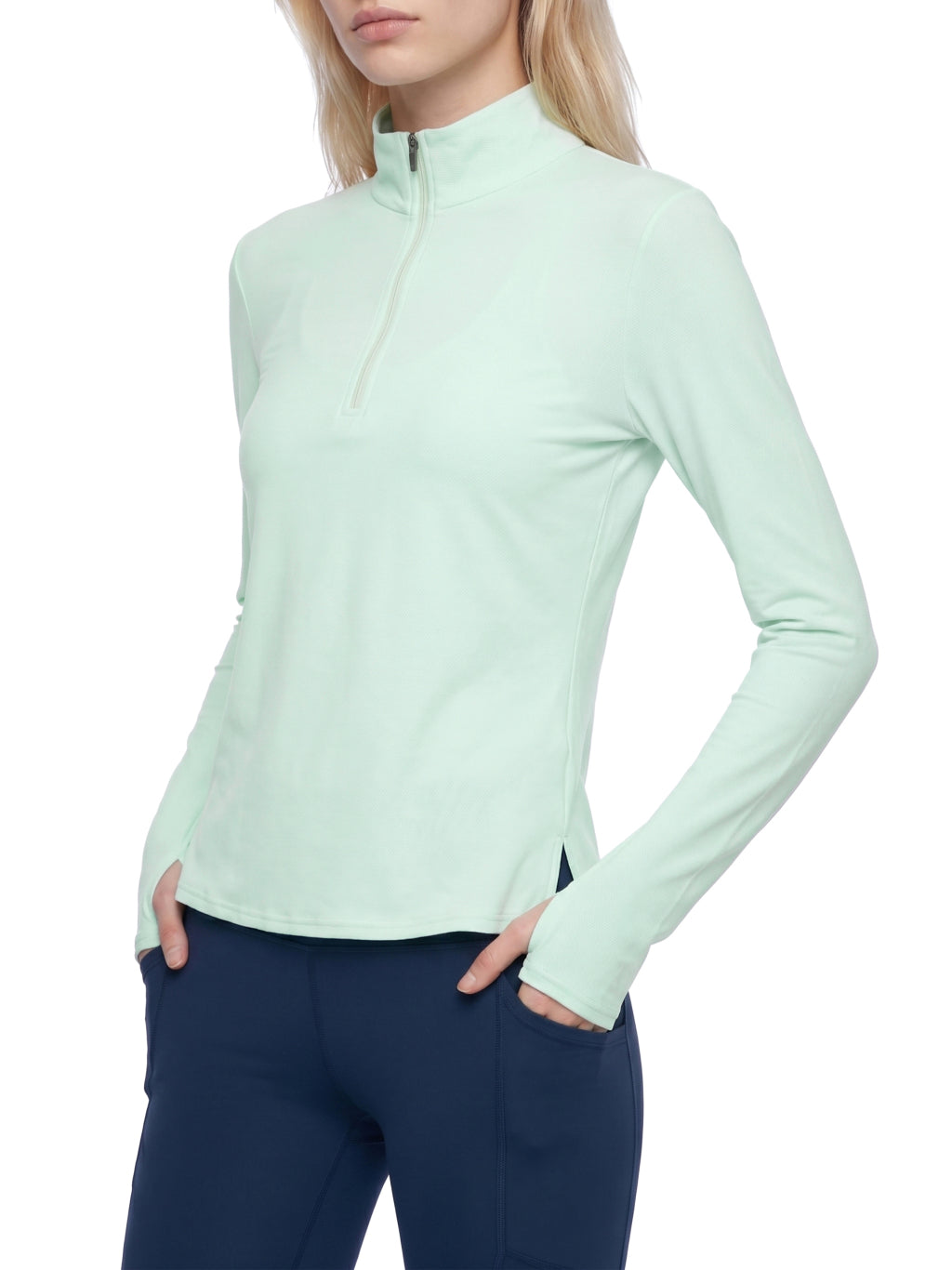 Women's Quarter-Zip Yoga Pullover (Black)