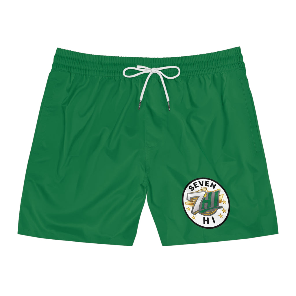 Men's Mid-Length Swim Shorts (Green)