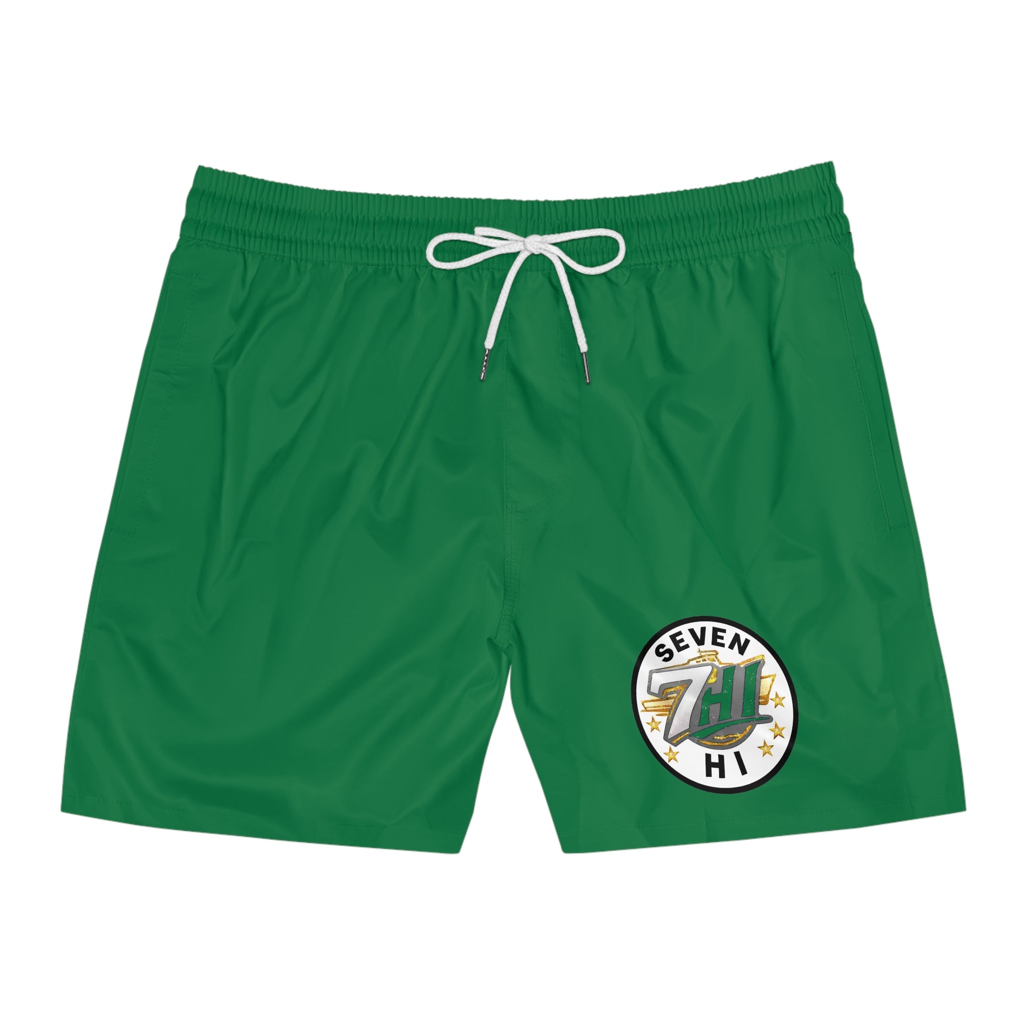 Men's Mid-Length Swim Shorts (Green)