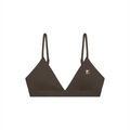 Women’s Cropped V-Neck Sports Bra (Brown)