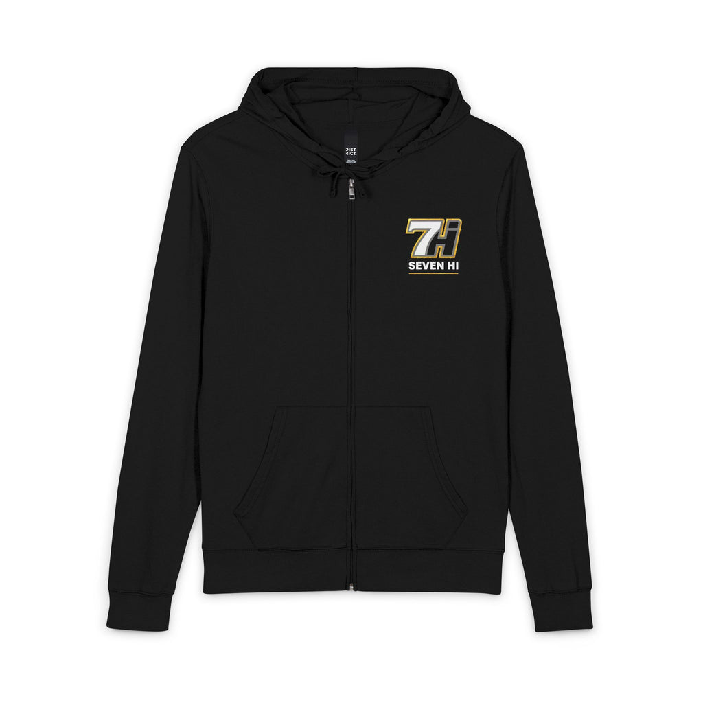 District® Unisex Jersey Full-Zip Hoodie (Dark)