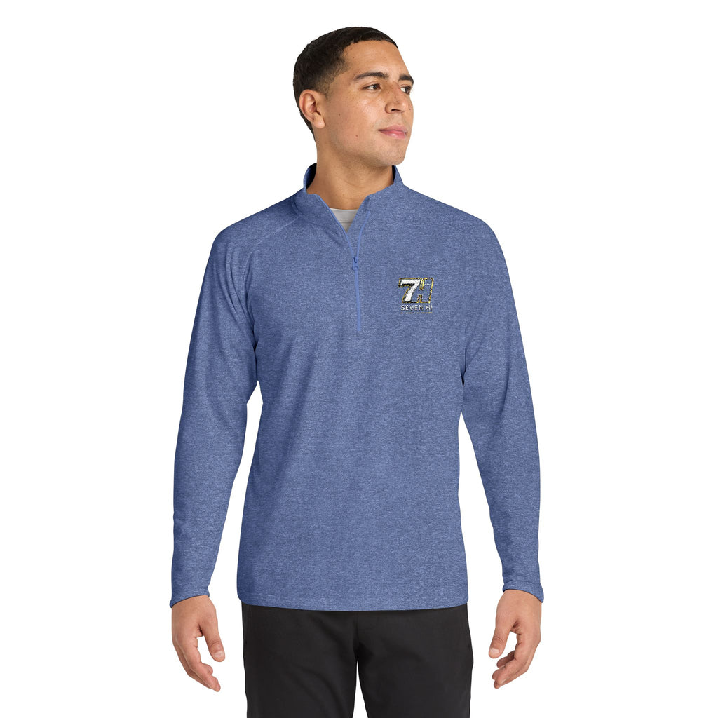 Embroidered 7Hi Logo Quarter-Zip Pullover (Dark)