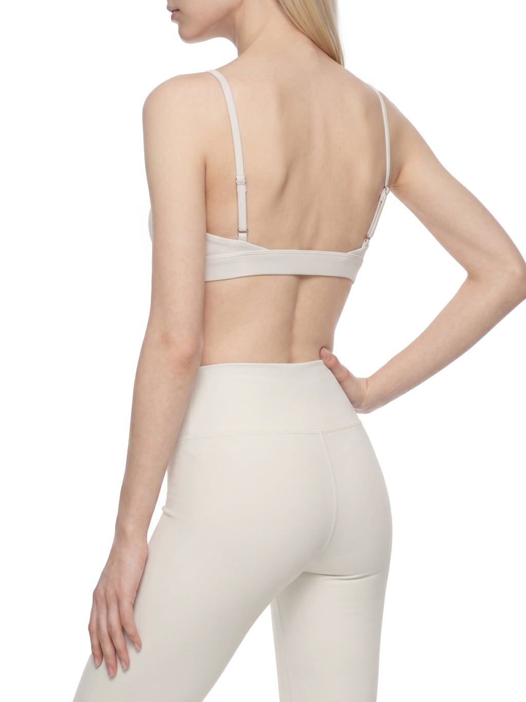 Women’s Cropped V-Neck Sports Bra (Brown)