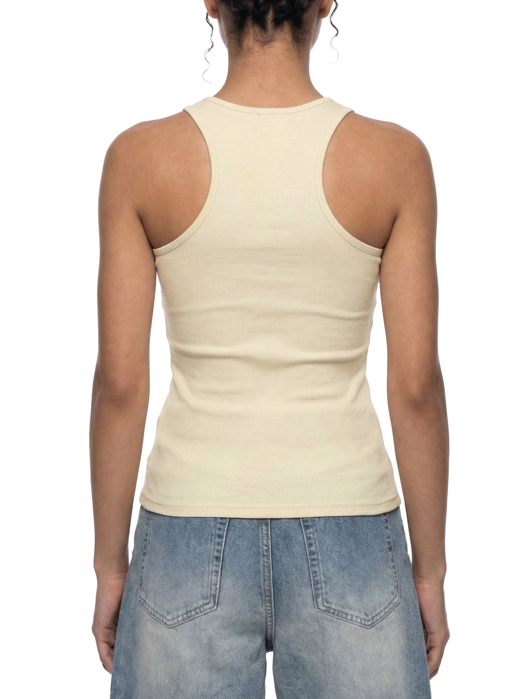 Slim Fit Ribbed Racerback Tank Top (Light)