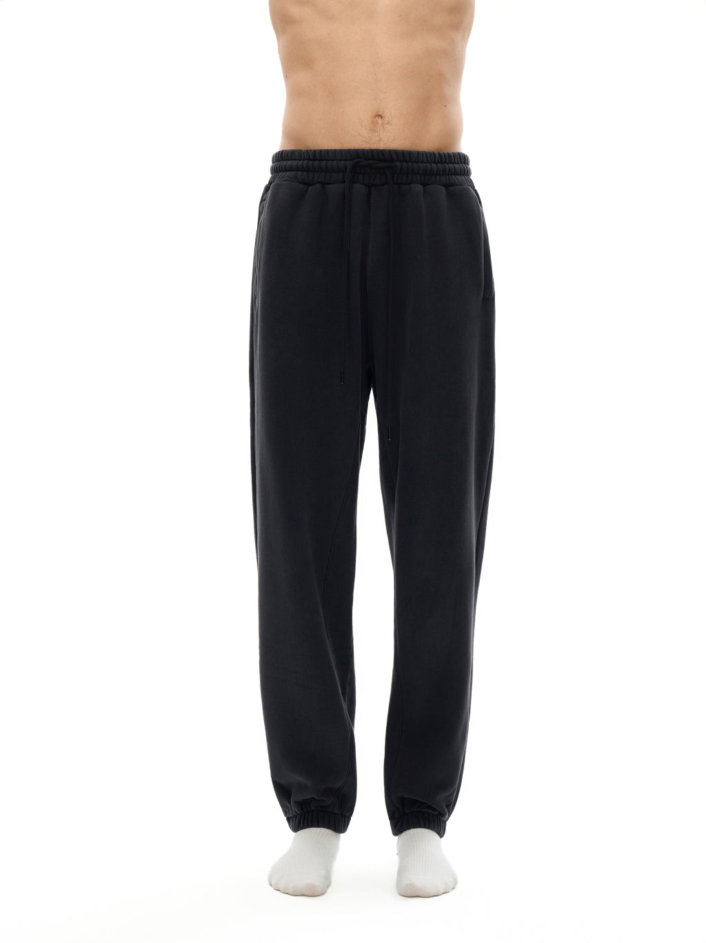 Fleeced Jogger Sweatpants (Black)