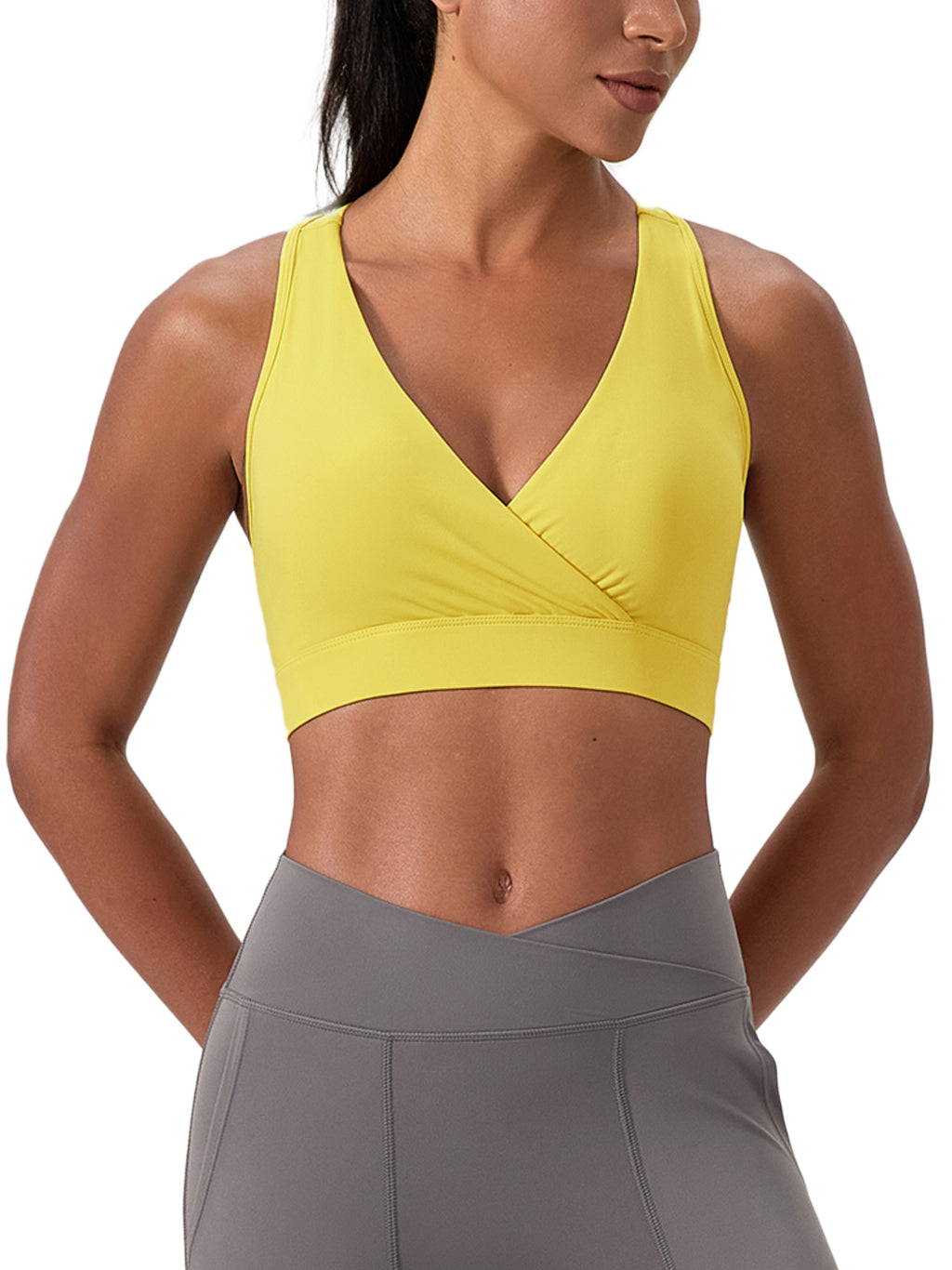 Women's Crossover V-Neck Sports Bra (Light)