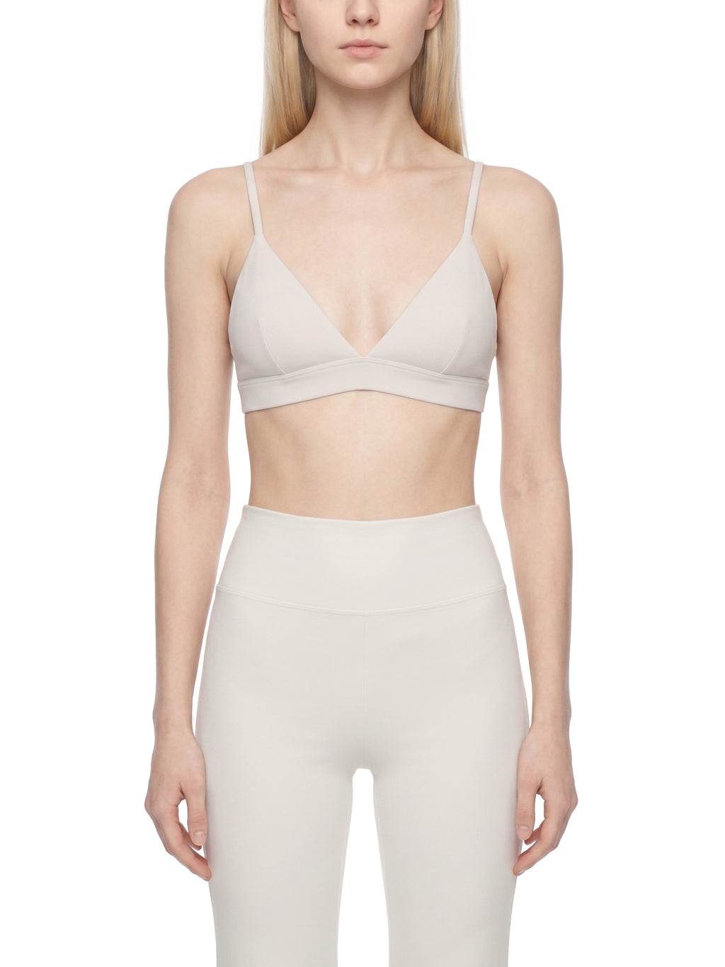 Women’s Cropped V-Neck Sports Bra (Brown)