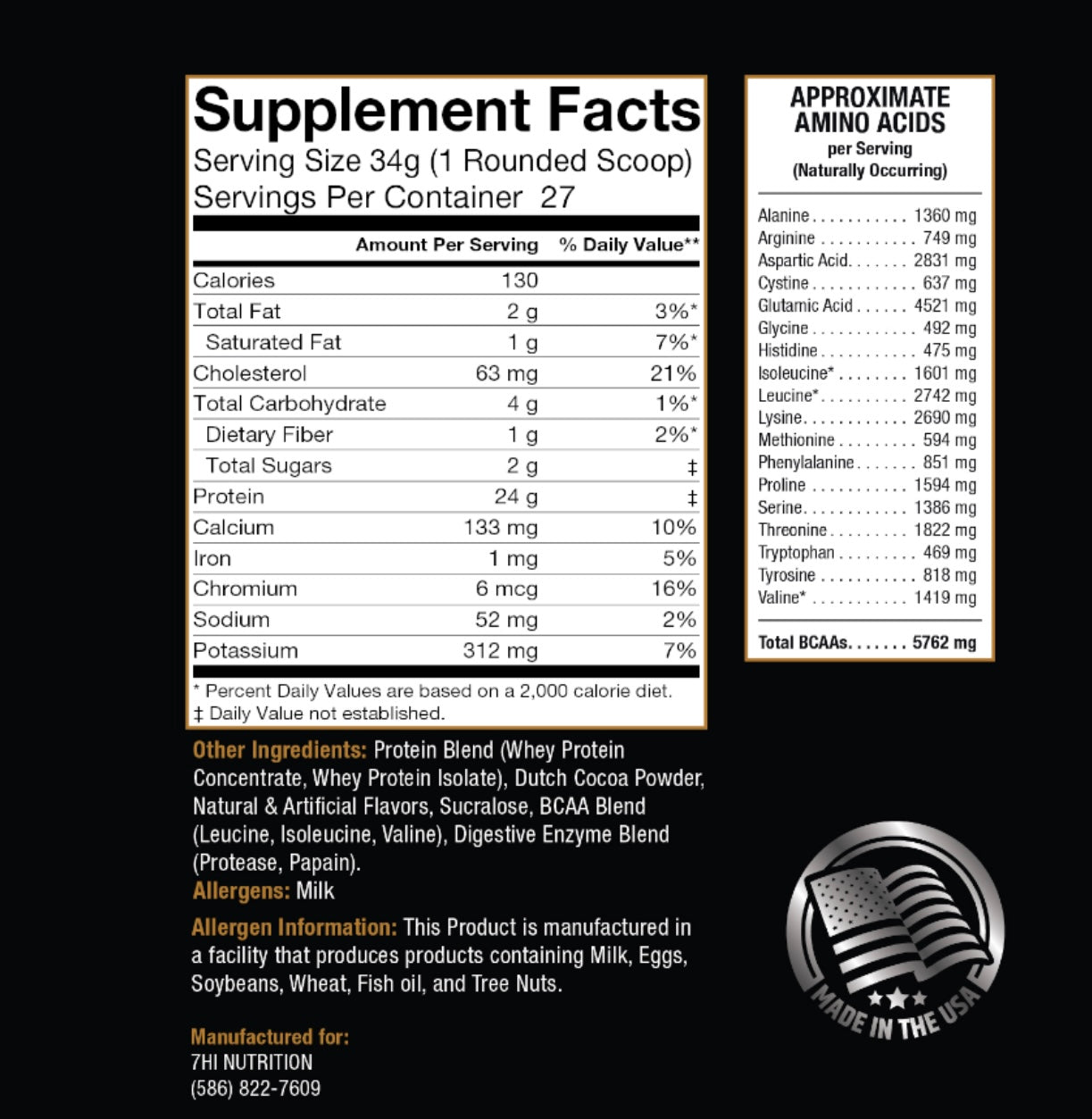Chocolate Hi Whey Protein (2lbs)