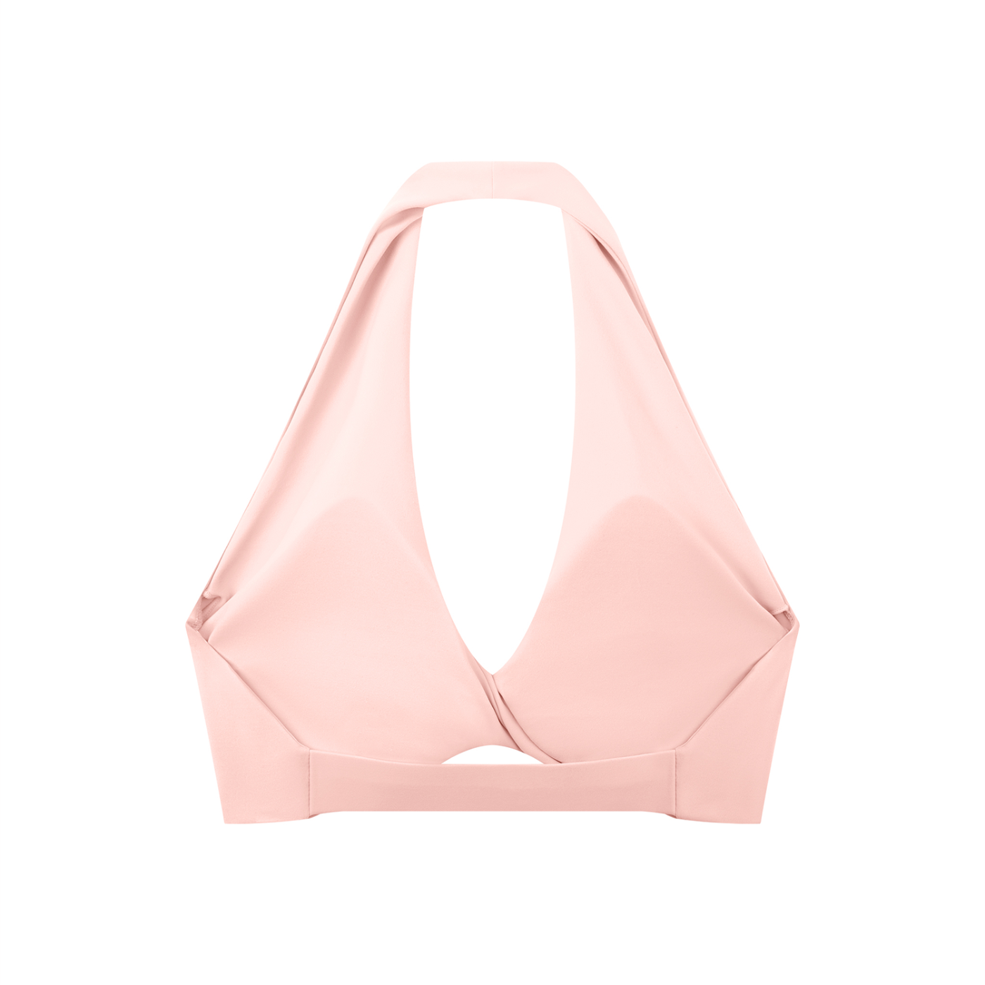 Women's Pleated Halter Sports Bra (Light)