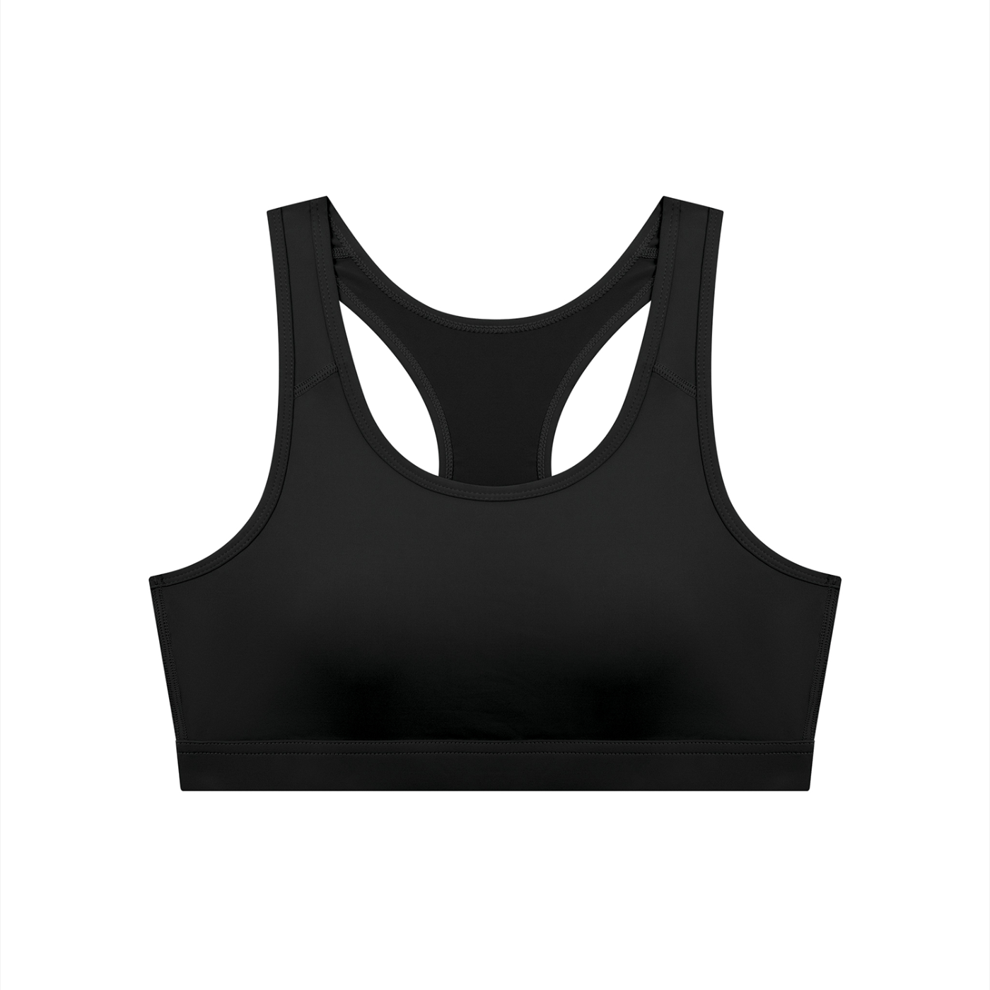 Women's Cropped Sports Bra (Black)