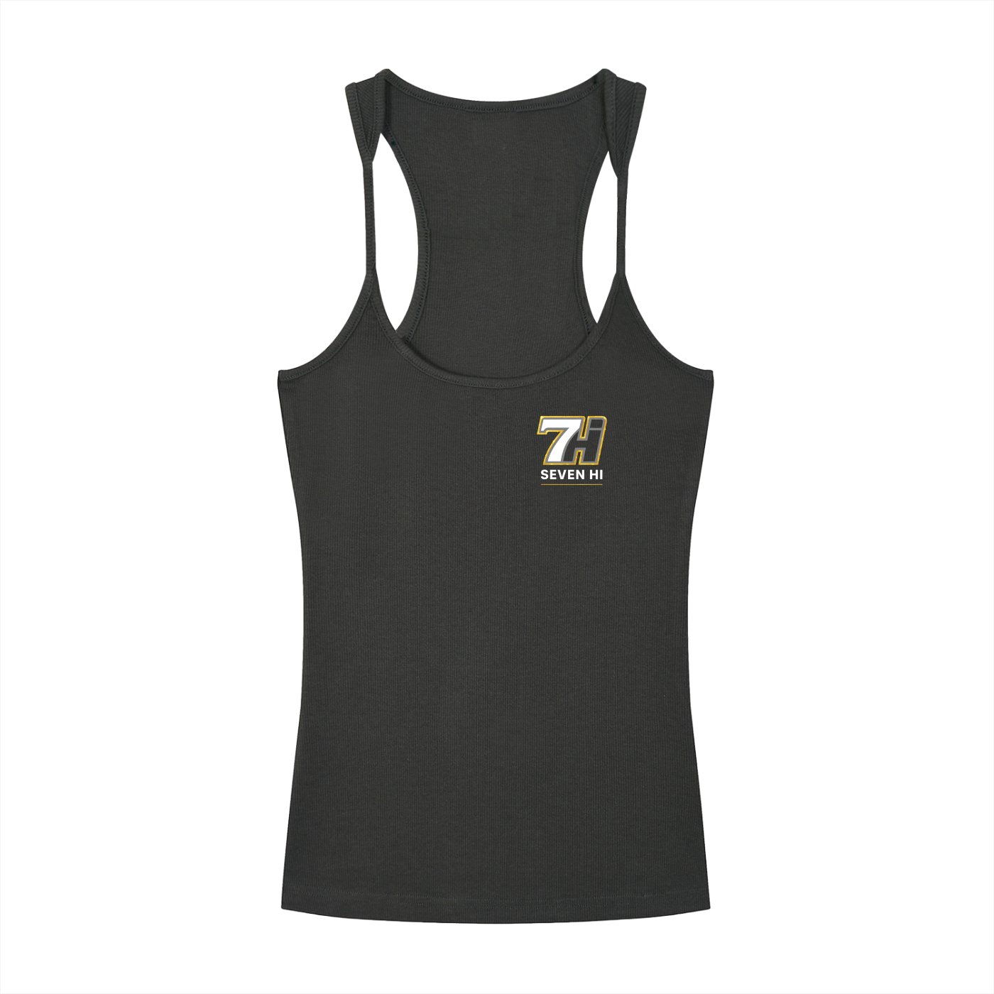 Slim Fit Ribbed Racerback Tank Top (Dark)