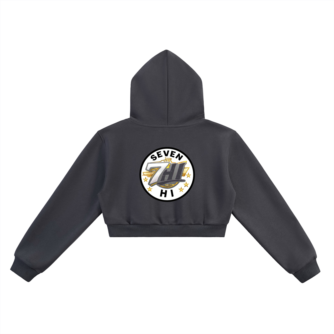 Essential Cropped Hoodie (Dark)